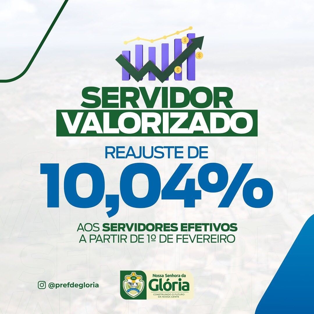 Gestão Municipal concede reajuste aos servidores públicos do município