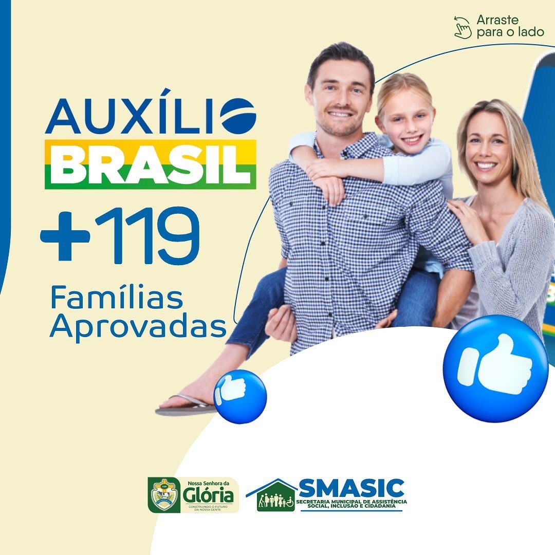 SMASIC anuncia que mais 119 famílias glorienses foram aprovadas no Programa Auxílio Brasil