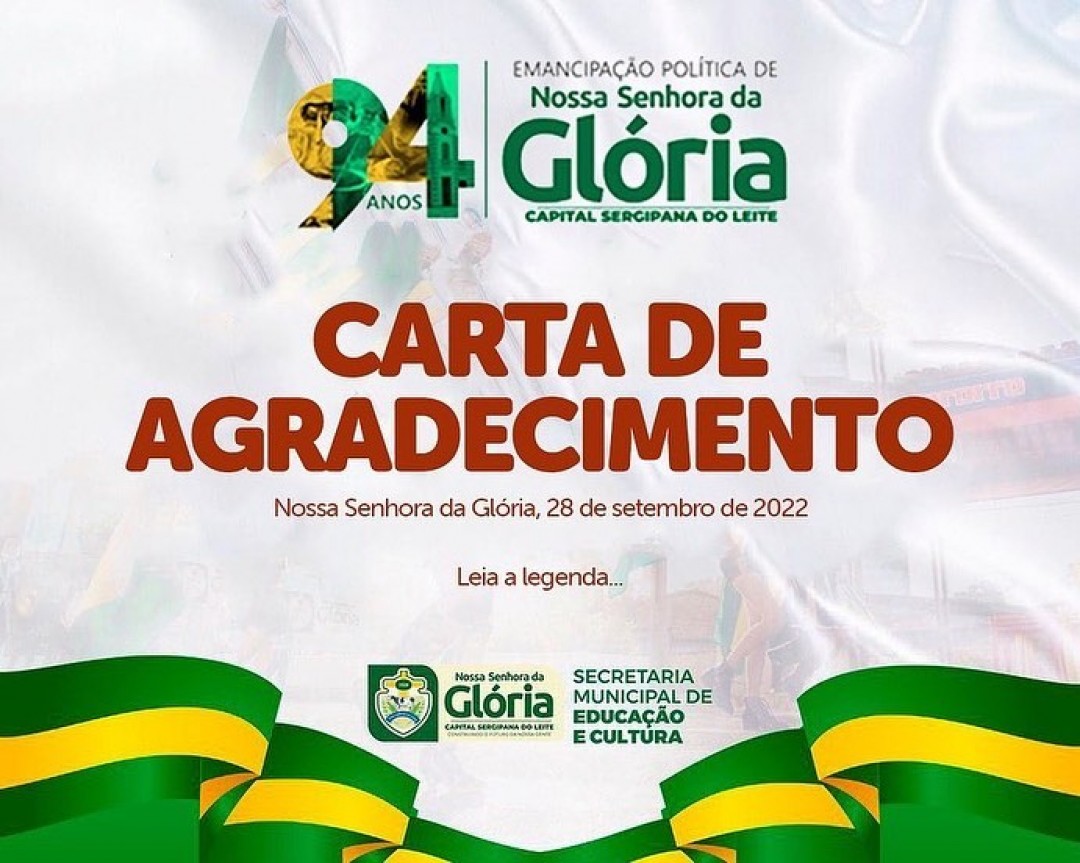 CARTA DE AGRADECIMENTO