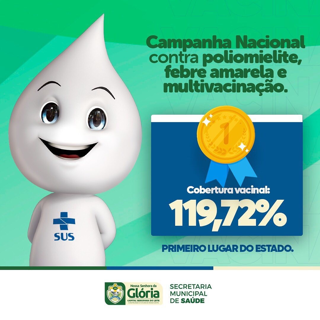 Glória é destaque em imunização contra Poliomielite, Febre Amarela e Multivacinação